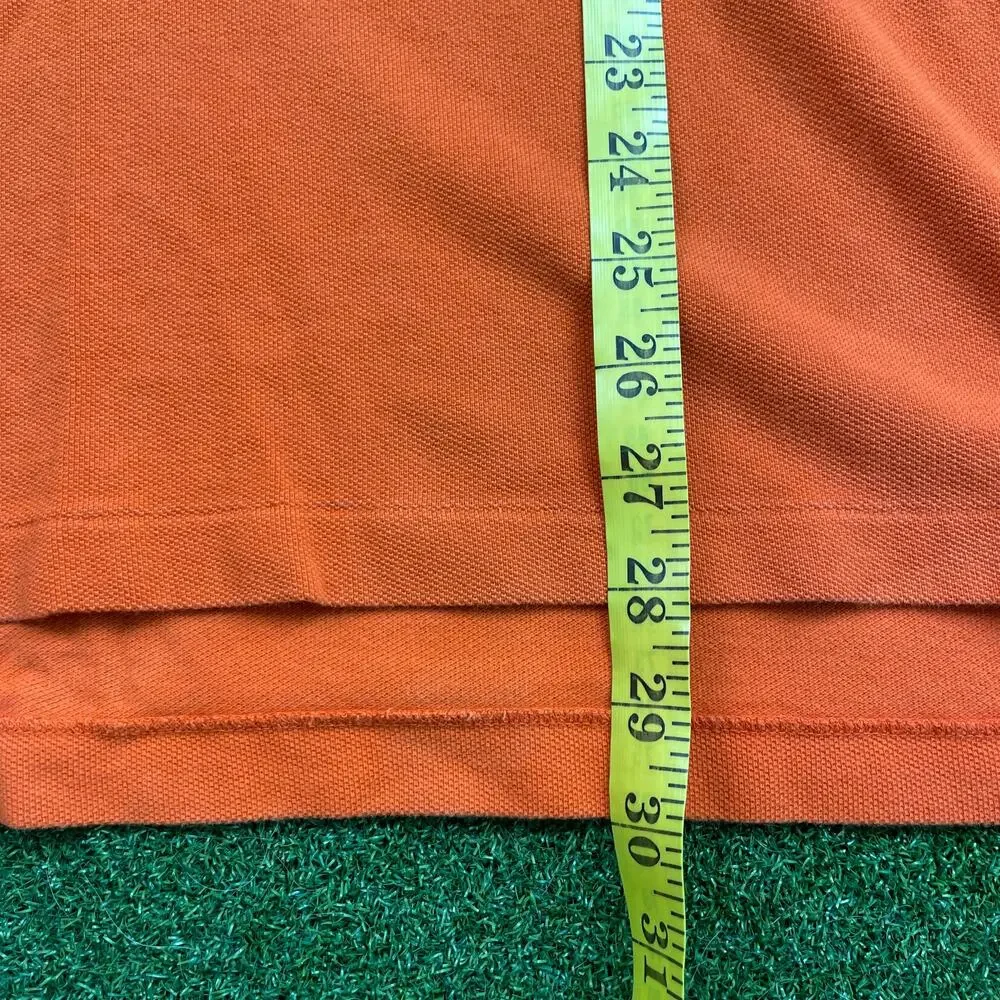 Polo Ralph Lauren Orange Triple Pony Embroidered Short Sleeve Polo Shirt Sz XXL